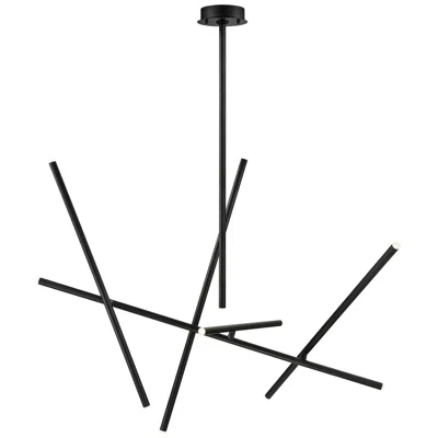 Eurofase Crossroads 47" Wide Black 10-light Modern Led Pendant Light