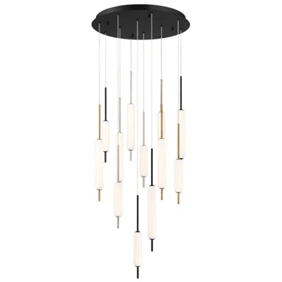 Eurofase Cumberland 21.75 In. X 22 In. Integrated Led Chandelier In Brass