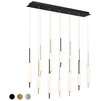 Eurofase Cumberland 21.75 In. X 7.25 In. Integrated Led Chandelier In Black