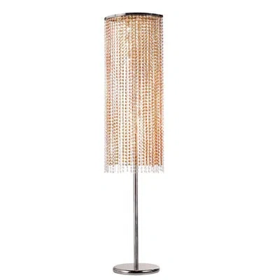 Eurofase Cyra Eight Light Floor Lamp In Chrome In Amber