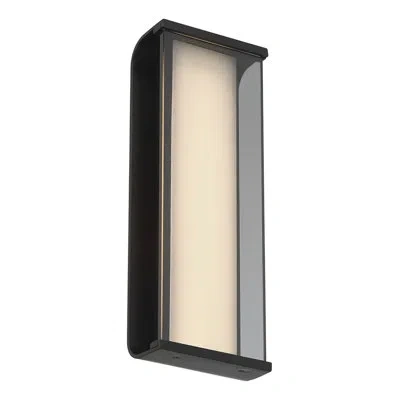 Eurofase Dulton, Outdoor, 14", Matte Black, Smoked Glass In Matte Black;powder Coated Finish