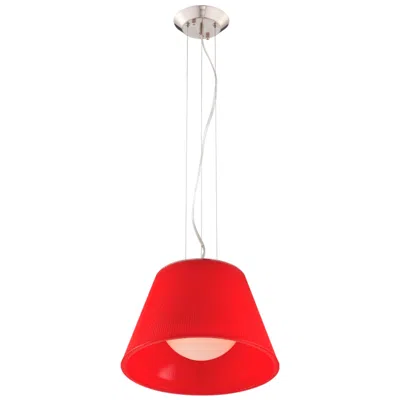Eurofase Eurofae Ribo 8.50 In. X 13.25 In. Pendant In Chrome/red