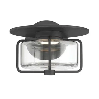 Eurofase Florin, Outdoor, 7", Sand Black, Clear Glass In Powder Coated Finish;sand Black