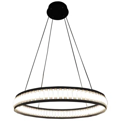 Eurofase Forster 27 1/2"w Matte Black Led Ring Chandelier