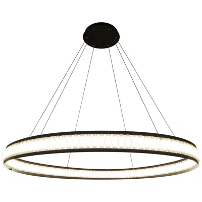 Eurofase Forster 47 1/4"w Matte Black Ring Led Chandelier