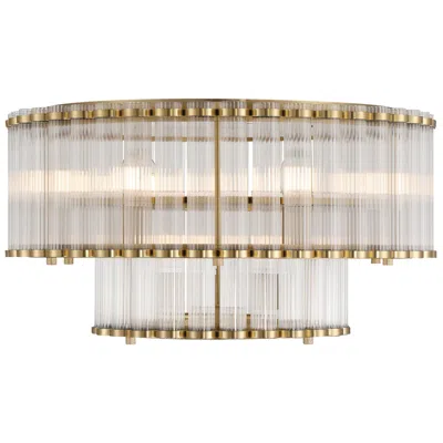 Eurofase Glasbury 2-tiers 9-light 24" Flush Mount In Gold
