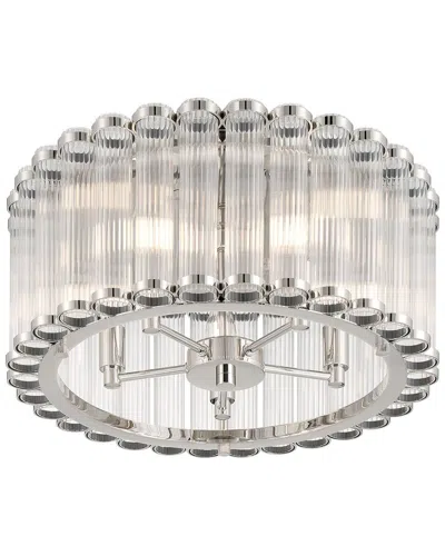 Eurofase Glasbury 5-light 18in Flush Mount In Silver