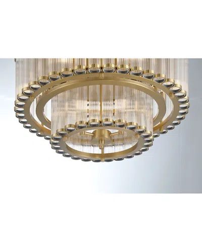 Eurofase Glasbury 9-light 24in Flush Mount In Gold