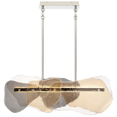 Eurofase Grotto 39" Integrated Led Linear Chandelier, Polished Nickel In Multi