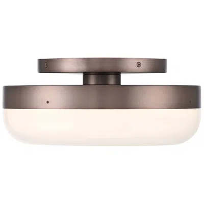 Eurofase Harwel 12" Integrated Led Flush Mount In Harlow Bronze