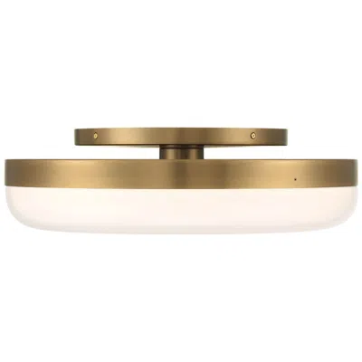Eurofase Harwel 18" Integrated Led Flush Mount In Antique Bras