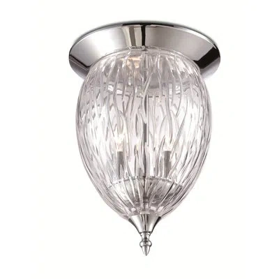 Eurofase Hazel 3 - Light 9.5" Bowl Urn Flush Mount In Chrome
