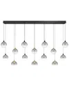 Eurofase Iissa 14-light 72in Chandelier In Gray