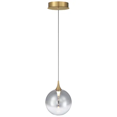 Eurofase Iissa 6" Integrated Led Gold Pendant In White