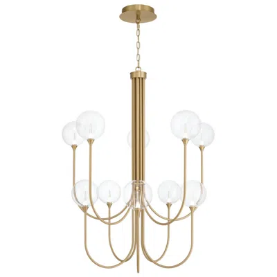 Eurofase Iissa, Chandelier, 10-light, 40", Gold, Clear Glass