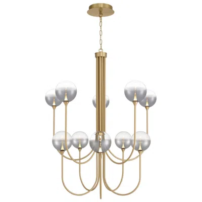 Eurofase Iissa, Chandelier, 10-light, 40", Gold, Smoked Glass