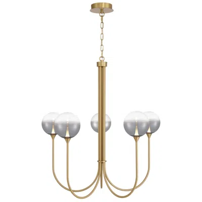 Eurofase Iissa, Chandelier, 5-light, 34", Gold, Smoked Glass