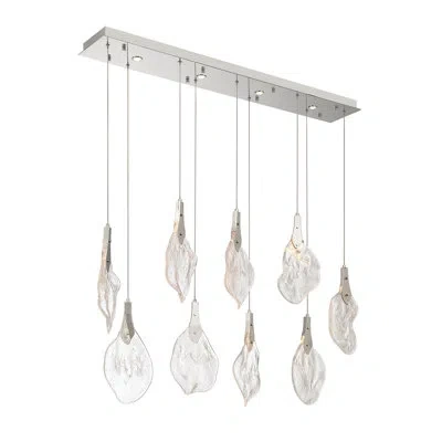 Eurofase Jateo, Chandelier, 13-light, 51", Polished Nickel, Clear Glass