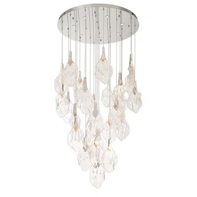 Eurofase Jateo, Chandelier, 33-light, 40", Gold, Clear Glass In Polished Nickel