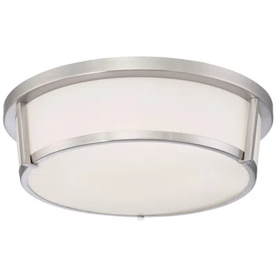 Eurofase Java 4 In. X 14 In. Integrated Led Flushmount In Satin Nickel