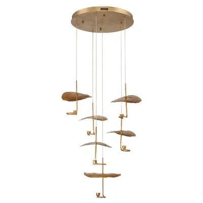 Eurofase Lagatto 6 Light Chandelier In Bronze In Brown