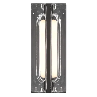 Eurofase Langferd 12 Inch Outdoor Led Wall Light, Black/clear
