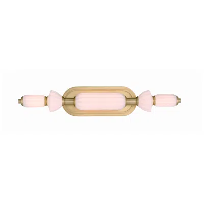 Eurofase Lansdowne 22 Inch Led Vanity Bath Light, Gold/opal Glass