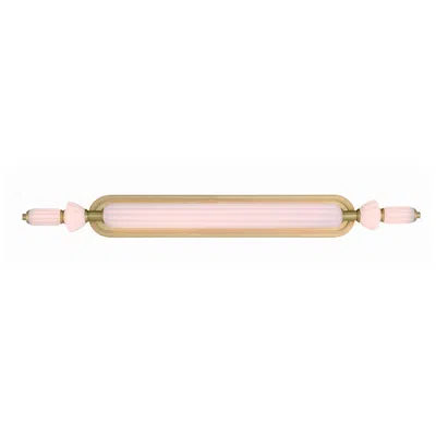 Eurofase Lansdowne 39 Inch Led Vanity Bath Light, Gold/opal Glass