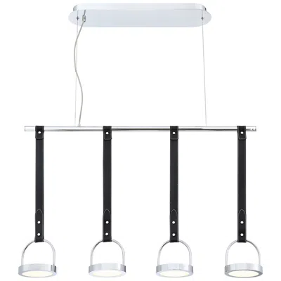Eurofase Lappin 39"w Chrome Led Kitchen Island Light Pendant