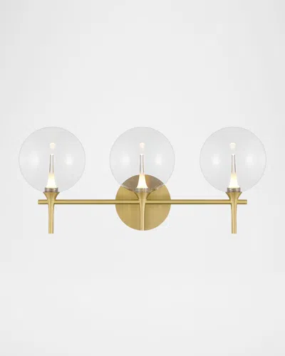 Eurofase Lissa 24" 3-light Led Vanity Light, Gold/clear