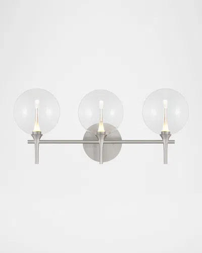 Eurofase Lissa 24" 3-light Led Vanity Light, Nickel/clear