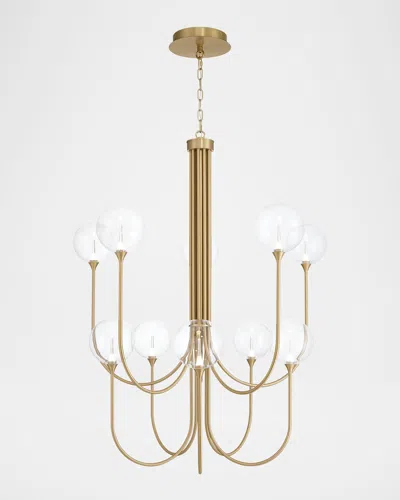 Eurofase Lissa 40" Tiered 10-light Led Chandelier, Gold/clear