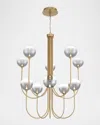 Eurofase Lissa 40" Tiered 10-light Led Chandelier, Gold/smoke