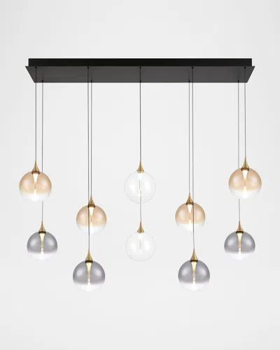 Eurofase Lissa 47" 10-light Led Chandelier, Gold/mixed