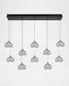 Eurofase Lissa 47" 10-light Led Chandelier, Gold/smoke