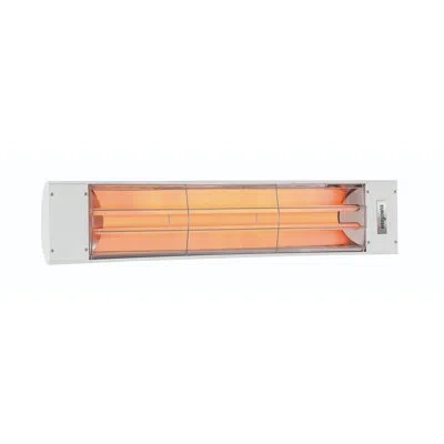 Eurofase Marine Grade Electric Patio Heater, Dual Element, 39 Inch, 4000w, 208v, Black In White