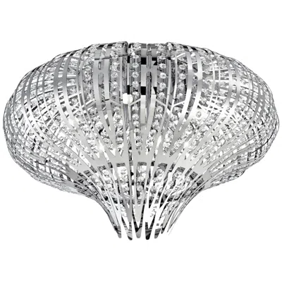Eurofase Monica 27" Round Chrome Globe Ceiling Light