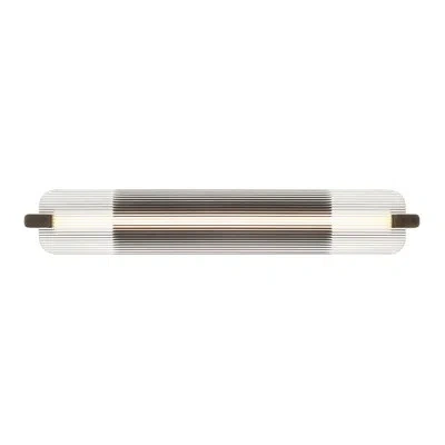 Eurofase Neoness, Vanity, 34", Weathered Brass, Smoked Glass In Clear