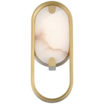 Eurofase Noga 11 Inch Led Wall Sconce, Gold And Alabaster
