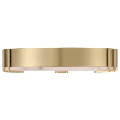 Eurofase Noga 16 Inch Flush Mount Ceiling Light, Gold / Alabaster