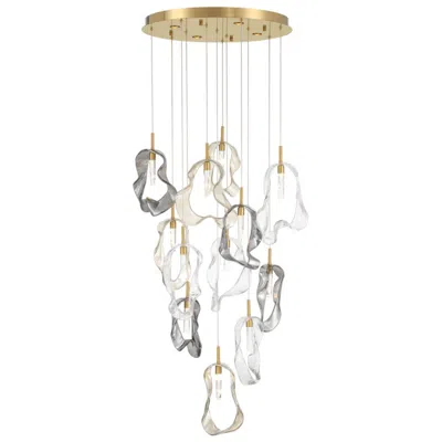 Eurofase Norah 24" Wide Gold Led Multi-light Pendant