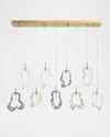 Eurofase Norah 51" 13-light Linear Led Chandelier In Gold