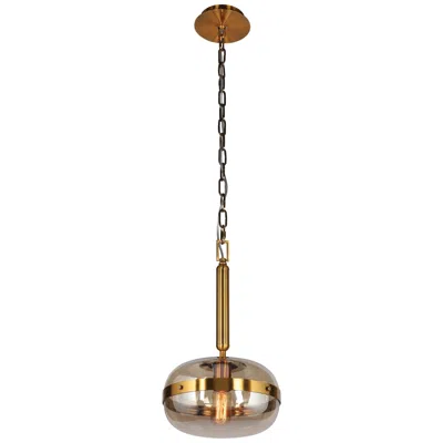 Eurofase Nottingham 10" Wide Amber Glass Mini Pendant Light