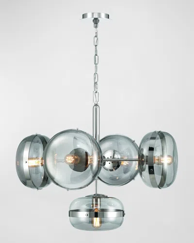 Eurofase Nottingham 5-light Chandelier In Nickel In Metallic