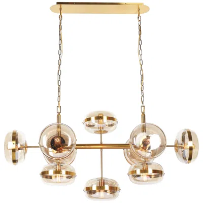 Eurofase Nottingham 54 1/4"w Ancient Brass 10-light Island Chandelier