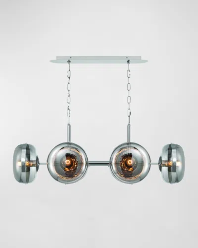 Eurofase Nottingham 6-light Chandelier In Nickel In Metallic