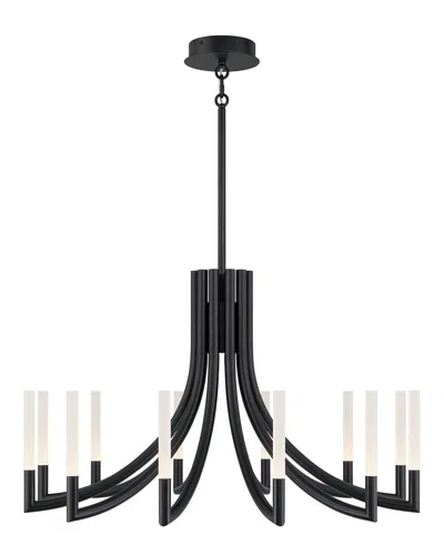 Eurofase Olette 12-light 36in Chandelier In Black