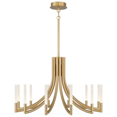 Eurofase Olette, Chandelier, 12-light, 36", Gold, Frosted Acrylic