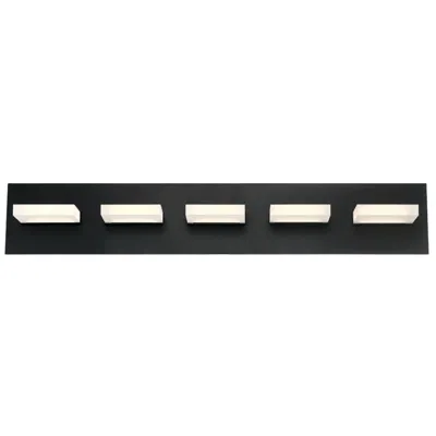 Eurofase Olson 30" Wide Matte Black 5-light Led Bath Light