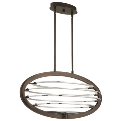 Eurofase Ombra 17.25in. X 35.50in. Integrated Led Chandelier Bronze/nickel